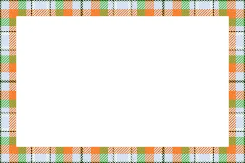 Vintage frame vector. Scottish border pattern retro style. Tartan plaid ornam イラスト素材