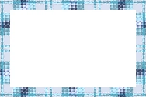 Vintage frame vector. Scottish border pattern retro style. Tartan plaid ornam Illustrazione stock