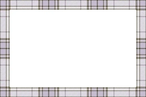 Vintage frame vector. Scottish border pattern retro style. Tartan plaid ornam 스톡 일러스트