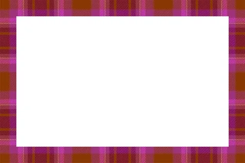 Vintage frame vector. Scottish border pattern retro style. Tartan plaid ornam 스톡 일러스트
