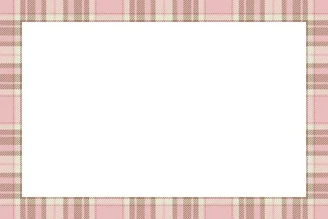 Vintage frame vector. Scottish border pattern retro style. Tartan plaid ornam 스톡 일러스트