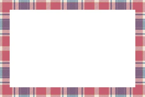 Vintage frame vector. Scottish border pattern retro style. Tartan plaid ornam イラスト素材