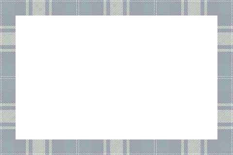 Vintage frame vector. Scottish border pattern retro style. Tartan plaid ornam Stock Illustration