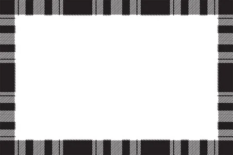 Vintage frame vector. Scottish border pattern retro style. Tartan plaid ornam 스톡 일러스트