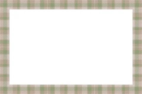 Vintage frame vector. Scottish border pattern retro style. Tartan plaid ornam Stock Illustration