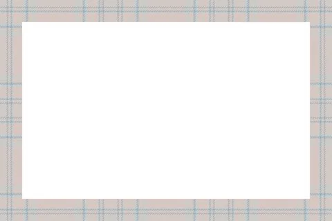 Vintage frame vector. Scottish border pattern retro style. Tartan plaid ornam Stock Illustration