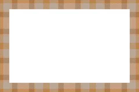 Vintage frame vector. Scottish border pattern retro style. Tartan plaid ornam Illustrazione stock