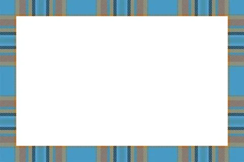 Vintage frame vector. Scottish border pattern retro style. Tartan plaid ornam Illustrazione stock