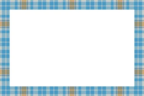 Vintage frame vector. Scottish border pattern retro style. Tartan plaid ornam Illustrazione stock