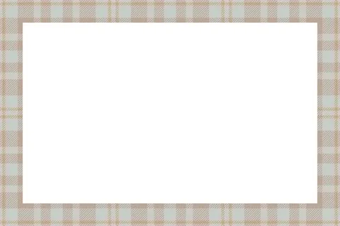 Vintage frame vector. Scottish border pattern retro style. Tartan plaid ornam Stock Illustration