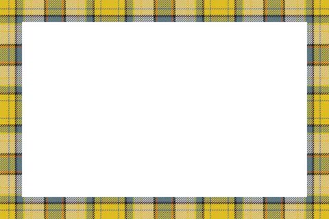 Vintage frame vector. Scottish border pattern retro style. Tartan plaid ornam 스톡 일러스트