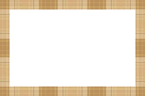 Vintage frame vector. Scottish border pattern retro style. Tartan plaid ornam 스톡 일러스트