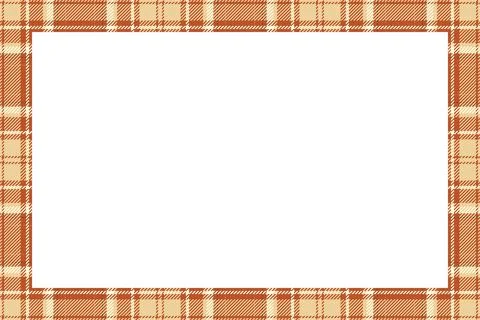 Vintage frame vector. Scottish border pattern retro style. Tartan plaid ornam Illustrazione stock