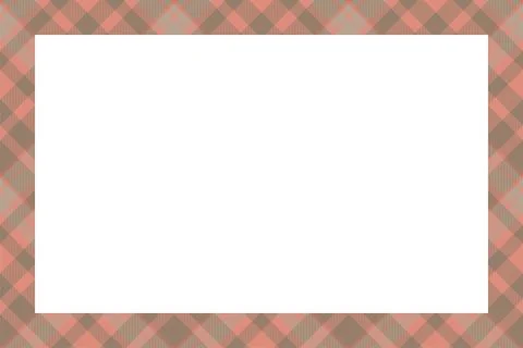 Vintage frame vector. Scottish border pattern retro style. Tartan plaid ornam Stock Illustration