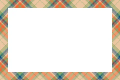 Vintage frame vector. Scottish border pattern retro style. Tartan plaid ornam 스톡 일러스트
