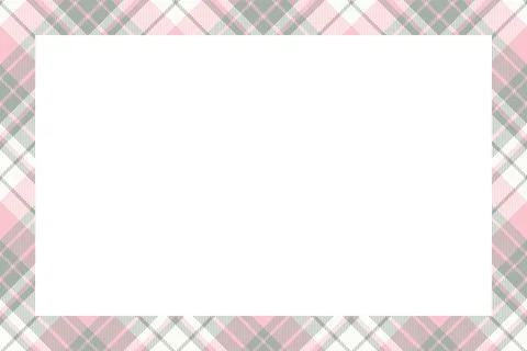 Vintage frame vector. Scottish border pattern retro style. Tartan plaid ornam 스톡 일러스트