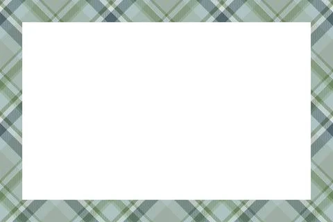 Vintage frame vector. Scottish border pattern retro style. Tartan plaid ornam Illustrazione stock