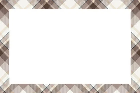 Vintage frame vector. Scottish border pattern retro style. Tartan plaid ornam Illustrazione stock
