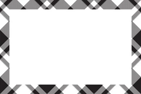 Vintage frame vector. Scottish border pattern retro style. Tartan plaid ornam Stock Illustration