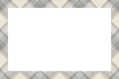 Vintage frame vector. Scottish border pattern retro style. Tartan plaid ornam Stock Illustration