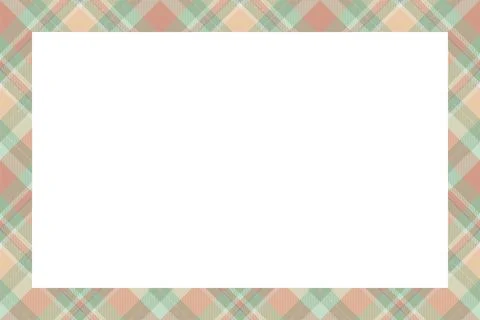 Vintage frame vector. Scottish border pattern retro style. Tartan plaid ornam Illustrazione stock