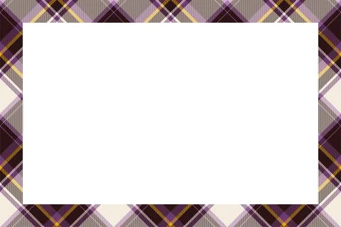 Vintage frame vector. Scottish border pattern retro style. Tartan plaid ornam 스톡 일러스트