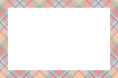 Vintage frame vector. Scottish border pattern retro style. Tartan plaid ornam Illustrazione stock