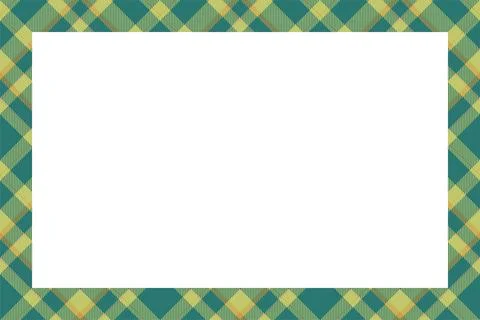 Vintage frame vector. Scottish border pattern retro style. Tartan plaid ornam 스톡 일러스트