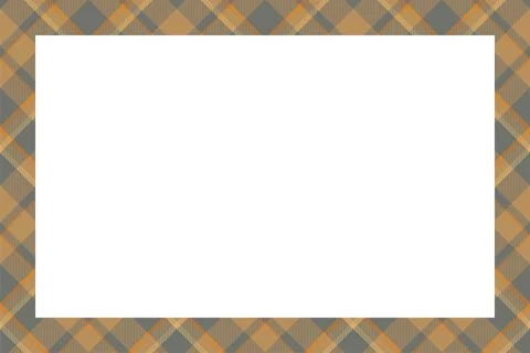 Vintage frame vector. Scottish border pattern retro style. Tartan plaid ornam Illustrazione stock