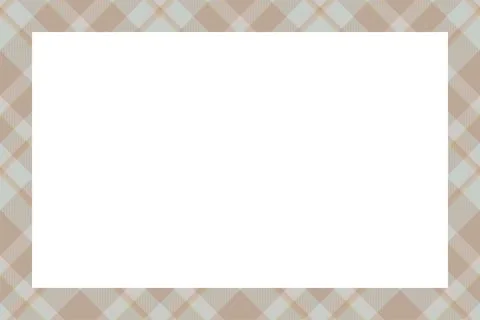 Vintage frame vector. Scottish border pattern retro style. Tartan plaid ornam Illustrazione stock