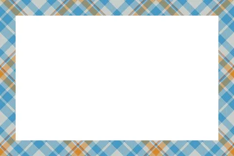 Vintage frame vector. Scottish border pattern retro style. Tartan plaid ornam Illustrazione stock