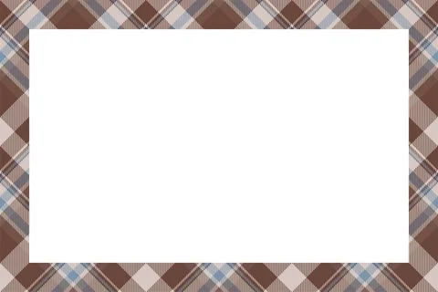 Vintage frame vector. Scottish border pattern retro style. Tartan plaid ornam Illustrazione stock