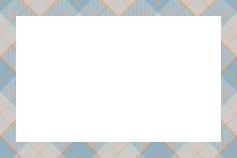 Vintage frame vector. Scottish border pattern retro style. Tartan plaid ornam Illustrazione stock