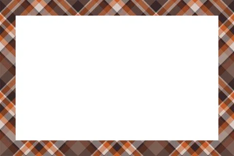 Vintage frame vector. Scottish border pattern retro style. Tartan plaid ornam イラスト素材