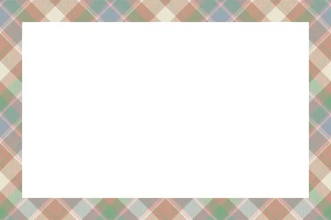 Vintage frame vector. Scottish border pattern retro style. Tartan plaid ornam 스톡 일러스트