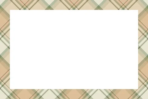 Vintage frame vector. Scottish border pattern retro style. Tartan plaid ornam Illustrazione stock