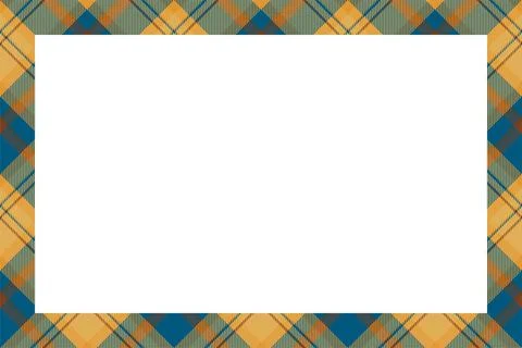 Vintage frame vector. Scottish border pattern retro style. Tartan plaid ornam Illustrazione stock