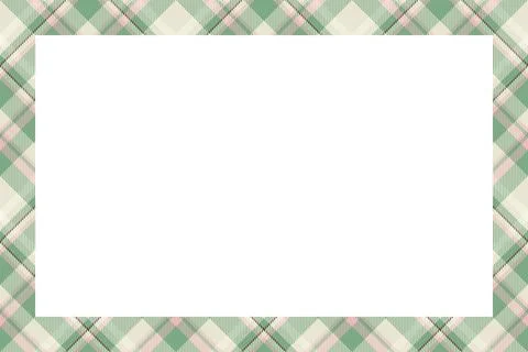 Vintage frame vector. Scottish border pattern retro style. Tartan plaid ornam Illustrazione stock