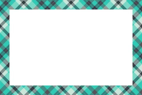 Vintage frame vector. Scottish border pattern retro style. Tartan plaid ornam Stock Illustration