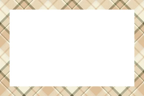 Vintage frame vector. Scottish border pattern retro style. Tartan plaid ornam Illustrazione stock