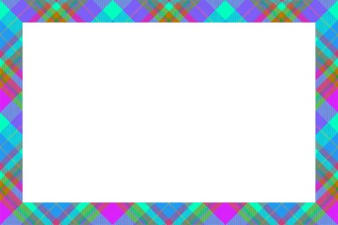 Vintage frame vector. Scottish border pattern retro style. Tartan plaid ornam 스톡 일러스트