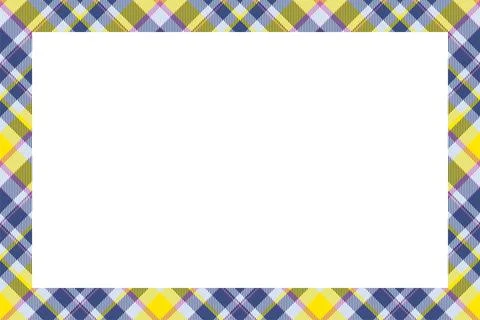 Vintage frame vector. Scottish border pattern retro style. Tartan plaid ornam Illustrazione stock