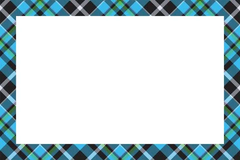 Vintage frame vector. Scottish border pattern retro style. Tartan plaid ornam 스톡 일러스트
