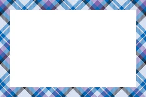 Vintage frame vector. Scottish border pattern retro style. Tartan plaid ornam Illustrazione stock