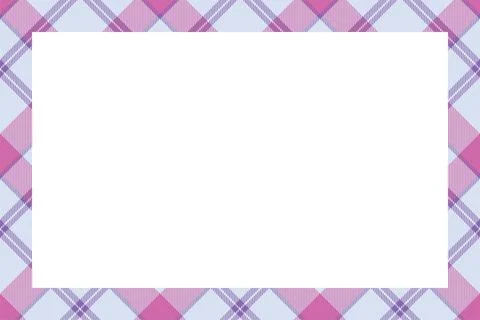 Vintage frame vector. Scottish border pattern retro style. Tartan plaid ornam Illustrazione stock