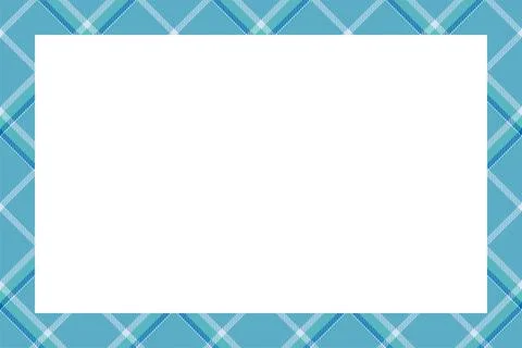 Vintage frame vector. Scottish border pattern retro style. Tartan plaid ornam Illustrazione stock