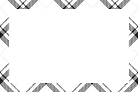 Vintage frame vector. Scottish border pattern retro style. Tartan plaid ornam Stock Illustration