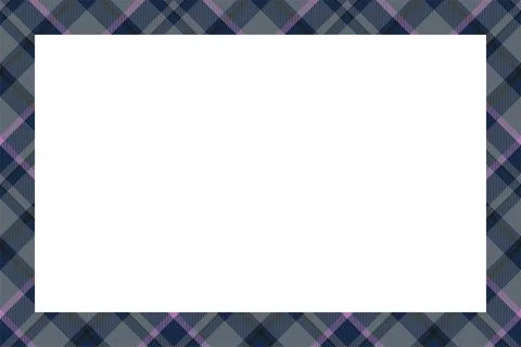 Vintage frame vector. Scottish border pattern retro style. Tartan plaid ornam 스톡 일러스트