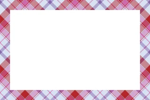 Vintage frame vector. Scottish border pattern retro style. Tartan plaid ornam Stock Illustration