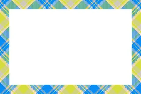 Vintage frame vector. Scottish border pattern retro style. Tartan plaid ornam Stock Illustration